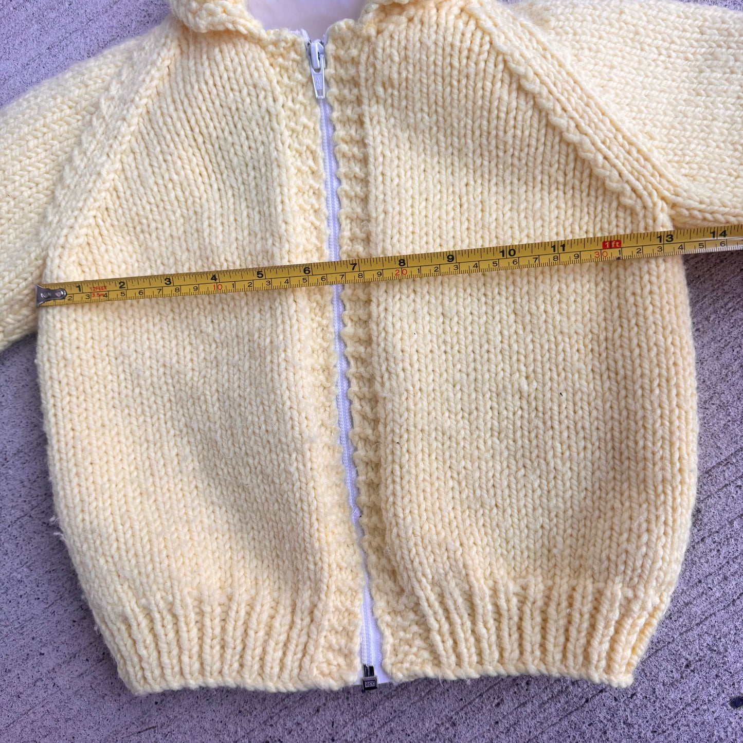 Toddler Kids Vintage Koala Hand Knit Zip Thick Cardigan Sweater Lined 3Y 4Y 5Y