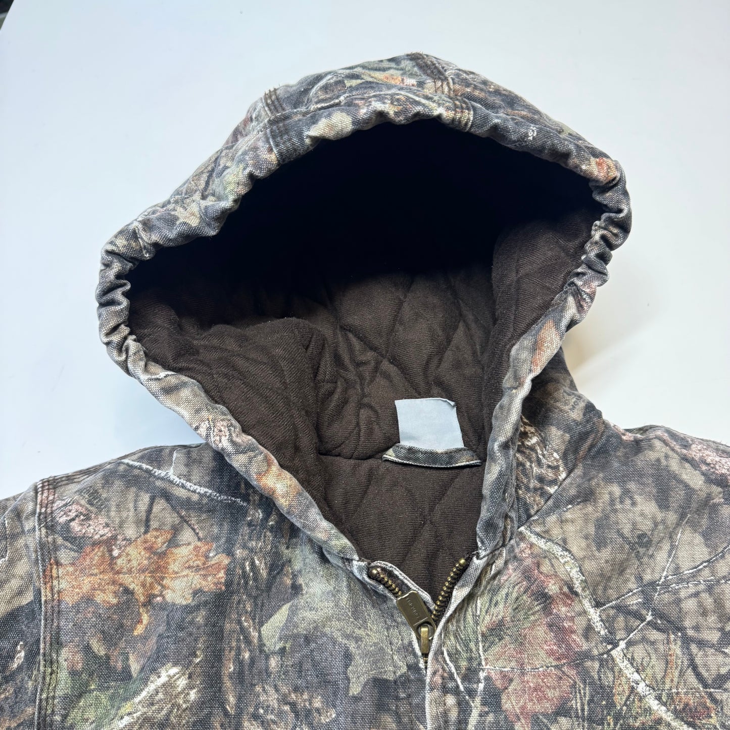 2000s Kids Youth Vintage Carhartt Camo Mossy Oak Hooded Active Lined Heavy Jacket M / 10Y 11Y 12Y