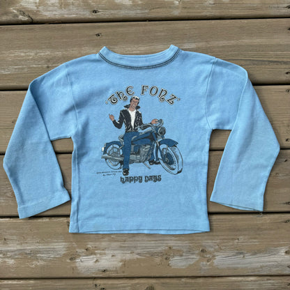 1976 Vintage Kids ‘The Fonz’ Happy Days Blue  L/S