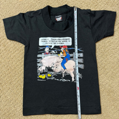 80s Kids Toddler Vintage Finny Graphic Print Screen Stars Best Black Single Stitch Short Sleeve T-Shirt 2T 3T 4Y Made in USA