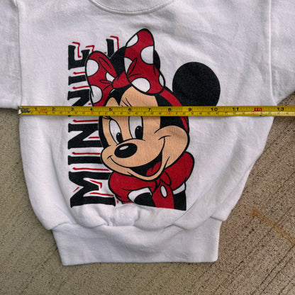 Kids Vintage Disney Minnie White Sweatshirt 4Y 5Y 6Y