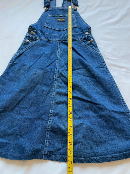 70s/80s Youth Vintage Oshkosh Denim Dress Size 12