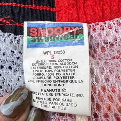 NWT Kids Vintage Snoopy Sport Swim Lined Multicolour Short With Pockets 5T