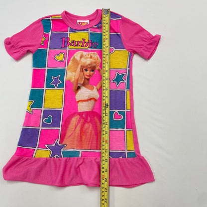 90s 1991 Kids Toddler Vintage Barbie PJ Dress / 3y 4y / 100% Polyester