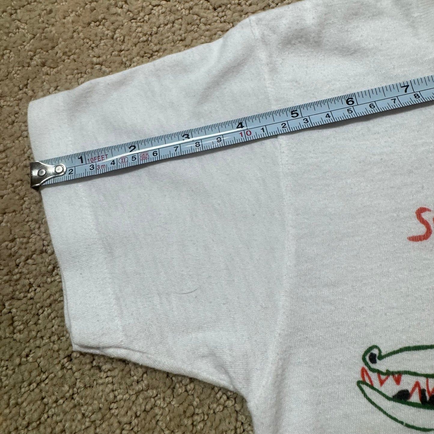 1986 Kids Vintage See You Later Alligator White Short Single Stitch Sleeve T-Shirt 4Y 5Y 6Y Made in USA