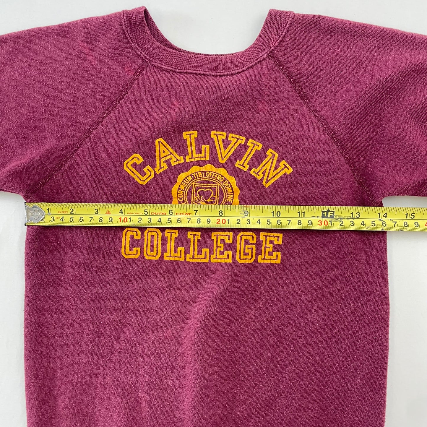 80s Kids Youth Vintage Champion Calvin College Michigan Burgundy Sweatshirt / 8y-10y / Acrylic Cotton / Made in USA