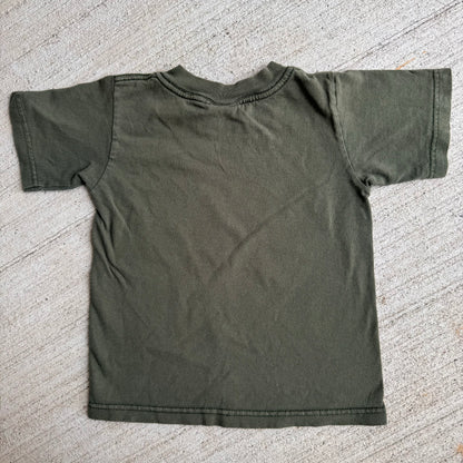 90s Kids Vintage Toddler Buzz Lightyear Army Green 100% Cotton T-Shirt 2Y 3Y 4Y