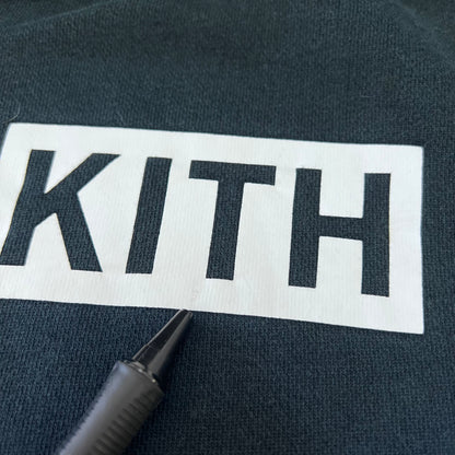 Kids KITH Black Cotton Sweatshirt With Hood Big Logo 7Y