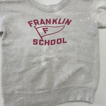 50’s 60’s Kids Youth Vintage FRANKLIN SCHOOL Sweatshirt / 8-10y