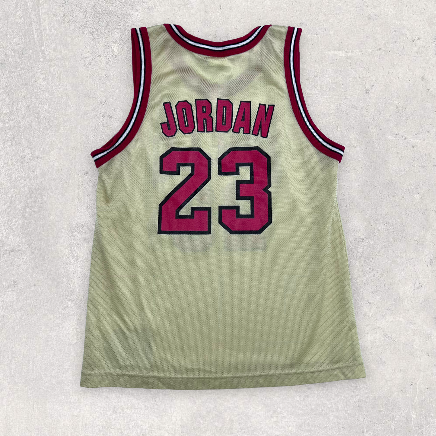 90s champion Chicago Bulls “23” Michael Jordan Gold jersey